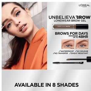 NWT L’ORÉAL unbelievable brow gel & Coastal Scents Palette